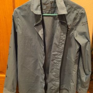 Light Blue Cowgirl Tuff Rodeo Shirt